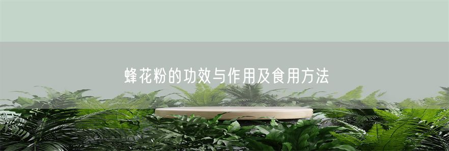 蜂花粉的功效与作用及食用方法(1)