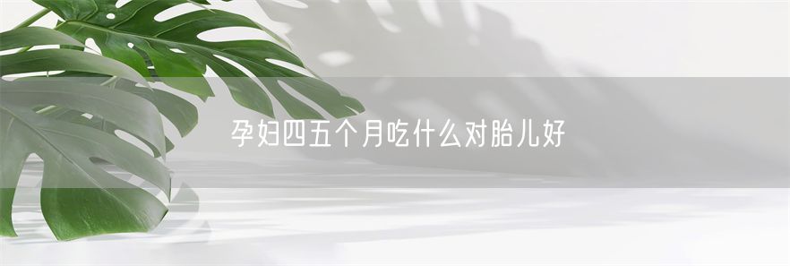 孕妇四五个月吃什么对胎儿好