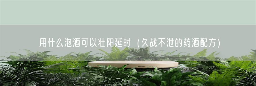 用什么泡酒可以壮阳延时（久战不泄的药酒配方）(1)