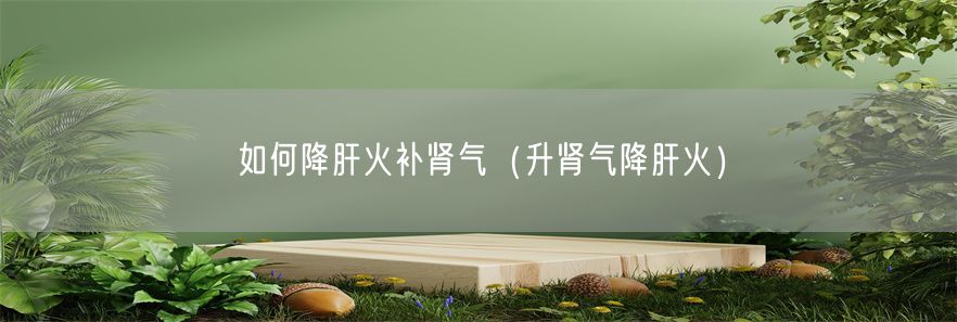 如何降肝火补肾气（升肾气降肝火）(1)