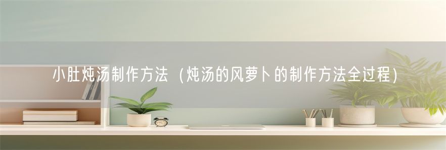 小肚炖汤制作方法（炖汤的风萝卜的制作方法全过程）(1)