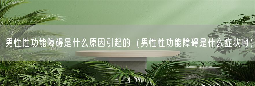 男性性功能障碍是什么原因引起的（男性性功能障碍是什么症状啊）(1)