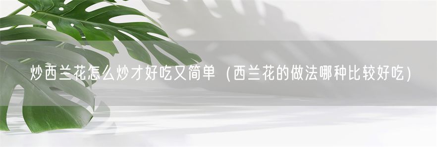 炒西兰花怎么炒才好吃又简单（西兰花的做法哪种比较好吃）(1)