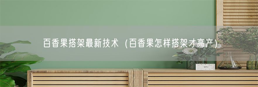 百香果搭架最新技术（百香果怎样搭架才高产）(1)