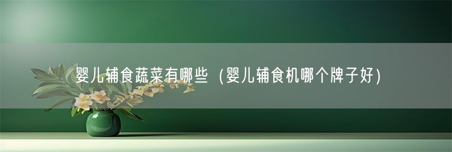 婴儿辅食蔬菜有哪些（婴儿辅食机哪个牌子好）(1)