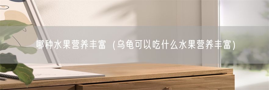 哪种水果营养丰富（乌龟可以吃什么水果营养丰富）(1)
