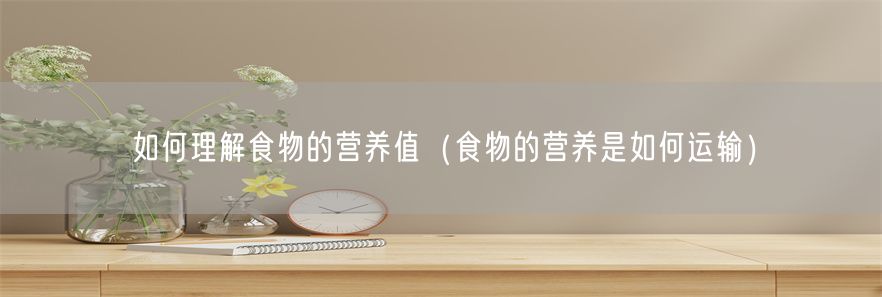 如何理解食物的营养值（食物的营养是如何运输）(1)