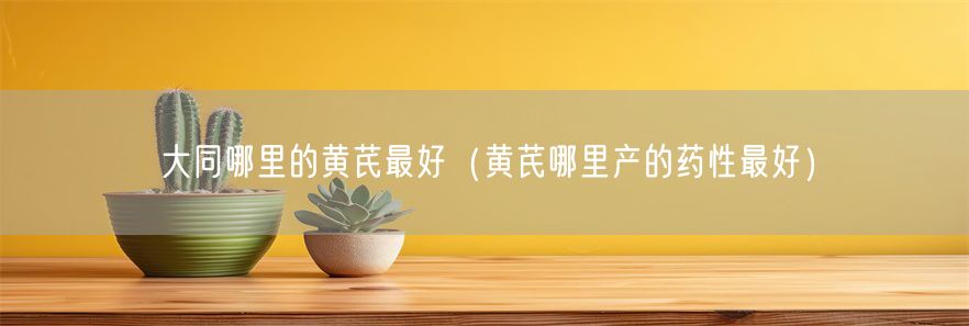 大同哪里的黄芪最好（黄芪哪里产的药性最好）(1)