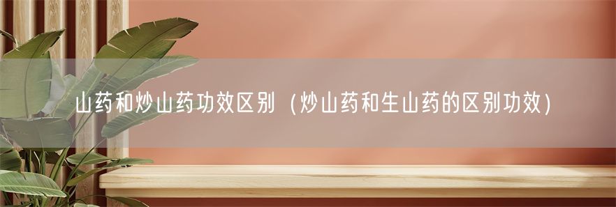 山药和炒山药功效区别（炒山药和生山药的区别功效）(1)