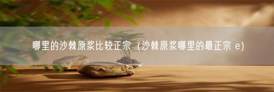 哪里的沙棘原浆比较正宗（沙棘原浆哪里的最正宗 e）(1)