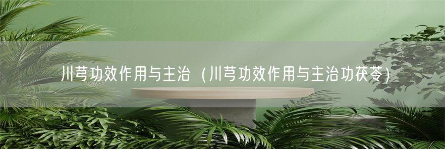 川芎功效作用与主治（川芎功效作用与主治功茯苓）(1)